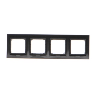 Ramka 4-krotna PREMIUM IP20 / IP44, czarny mat Simon54
