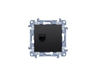 SIMON 10 Gniazdo komputerowe RJ45 do ramki czarny mat C51.01/49