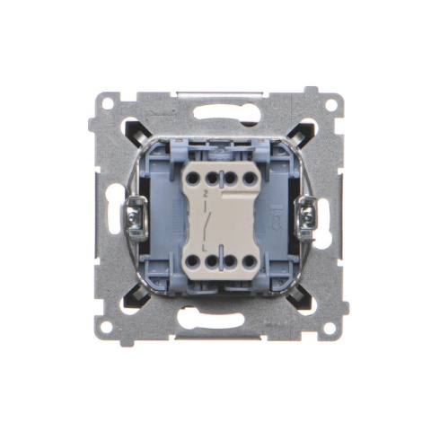 Simon 54 Łącznik jednobiegunowy (moduł) 10AX 250V szybkozłącza czarny mat