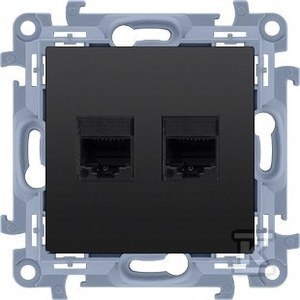 GN.2-KR.KOMP.RJ45 KAT6 CZARNY SIMON10 GN.2-KR.KOMP.RJ45 KAT6 CZARNY SIMON10