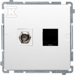 GN.ANTENOWE F+RJ45 K.6 BIAŁY BASIC