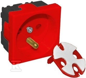 GNIAZDO ELE. 45X45 CZERWONE 2P+Z GNIAZDO ELE. 45X45 CZERWONE 2P+Z
