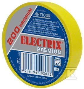 ELECTRIX 200 PREMIUM TAŚMA IZOL.ŻÓŁT ELECTRIX 200 PREMIUM TAŚMA IZOL.ŻÓŁT