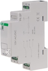 PK-2P-PRZEKAŹNIK EL-MAG.12V AC/DC,2X8A PK-2P-PRZEKAŹNIK EL-MAG.12V AC/DC,2X8A