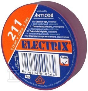 TAŚMA IZOL.19X20 FIOLET ELECTRIC 211P TAŚMA IZOL.19X20 FIOLET ELECTRIC 211P