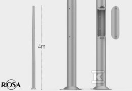 SŁUP SAL-4 INOX C45