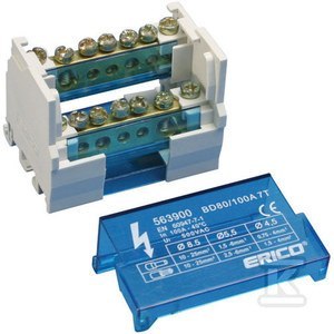 BLOK DYSTRYBUCYJNY DWUPOLOWY BD 80/100A BLOK DYSTRYBUCYJNY DWUPOLOWY BD 80/100A