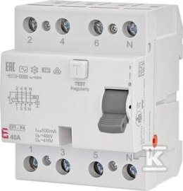 EFI-P4 AC 40/0.1 WYŁ.RÓŻNIC-PRĄD.