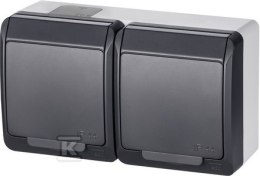 GN.2X2P+Z N/T IP44 ANTRACYT HERMES