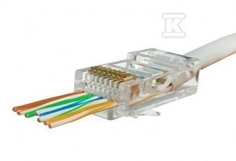 WTYK RJ45 5E UTP PRZELOTOWY OP. 100SZT. WTYK RJ45 5E UTP PRZELOTOWY OP. 100SZT.