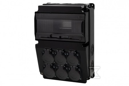 ROZDZ.STAC.LAGO 10M 6X230V CZARNY ROZDZ.STAC.LAGO 10M 6X230V CZARNY